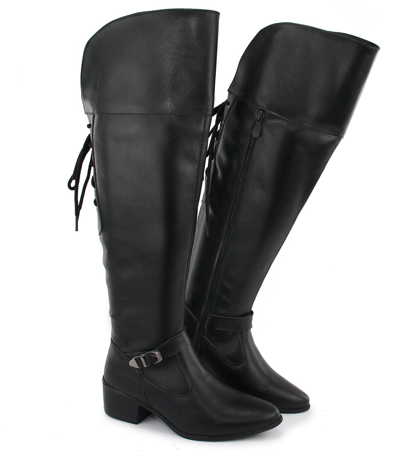 Bota Over The Knee Grace Feminina Cano Longo Acima Do Joelho Montaria Panturrilha Grossa