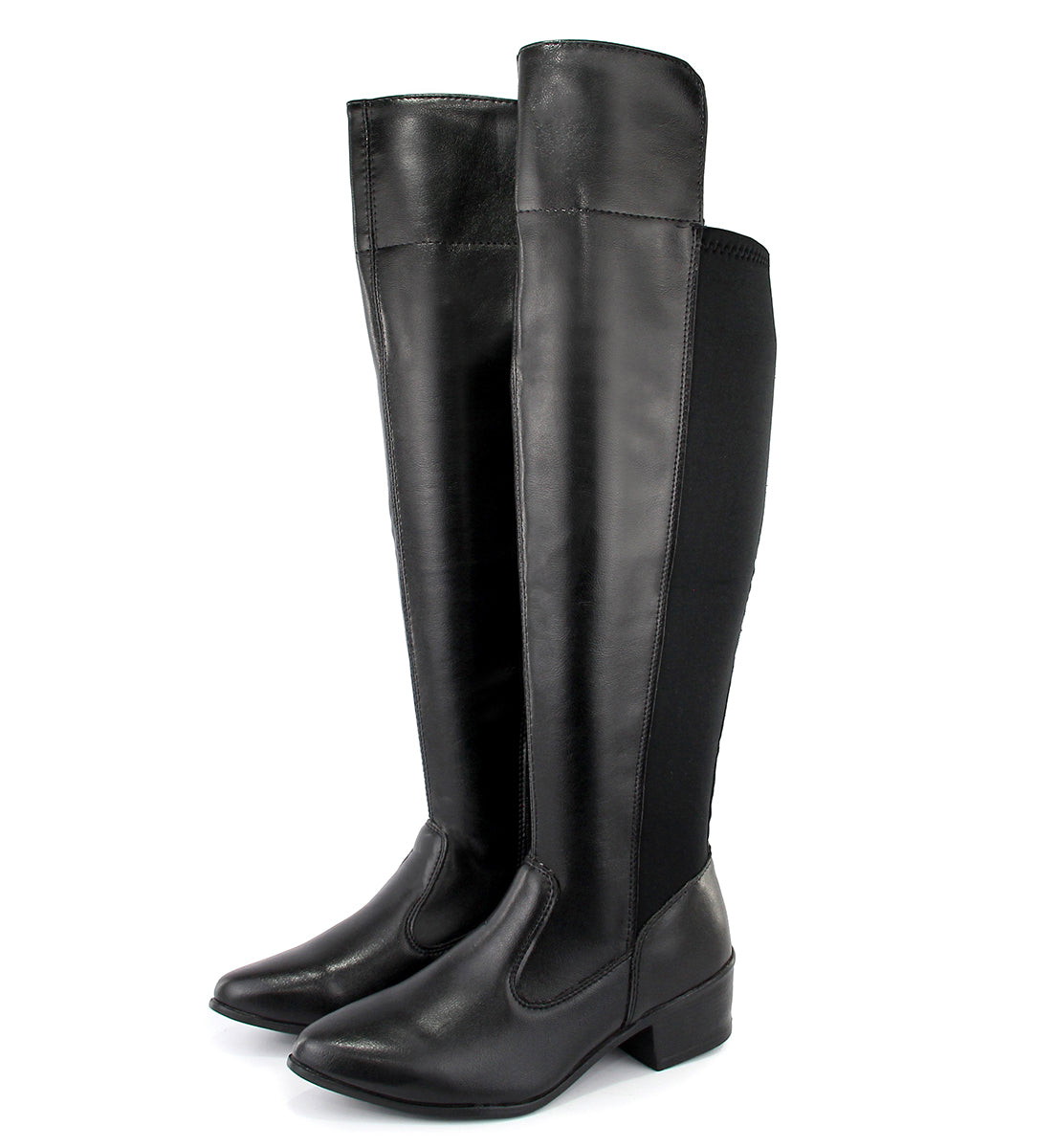Bota Over The Knee Milano Montaria Feminina Elástico Perna Grossa