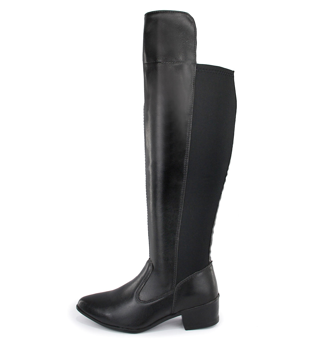 Bota Over The Knee Milano Montaria Feminina Elástico Perna Grossa