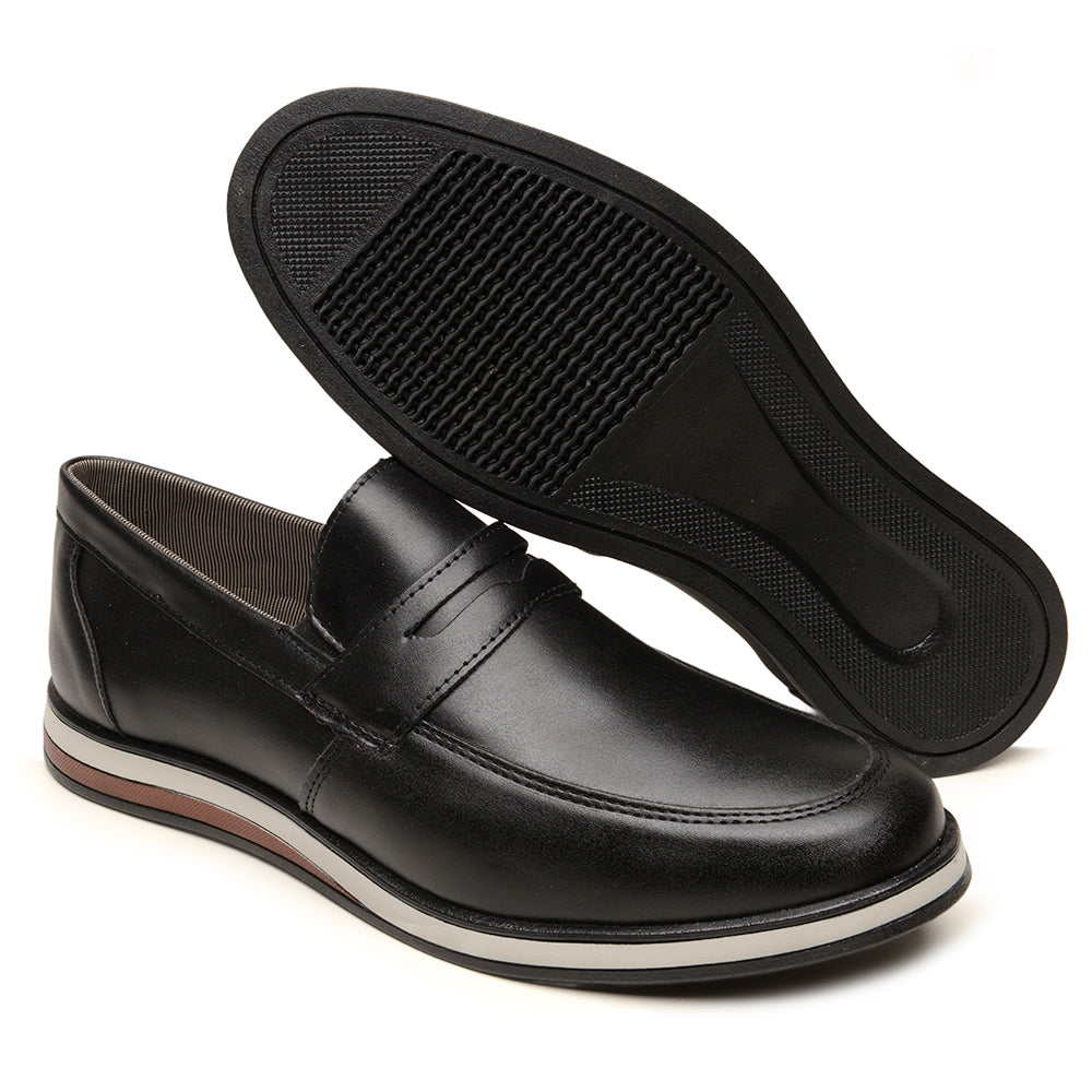 Sapato Social Masculino em Couro Sintético Conforto Elegante Casual