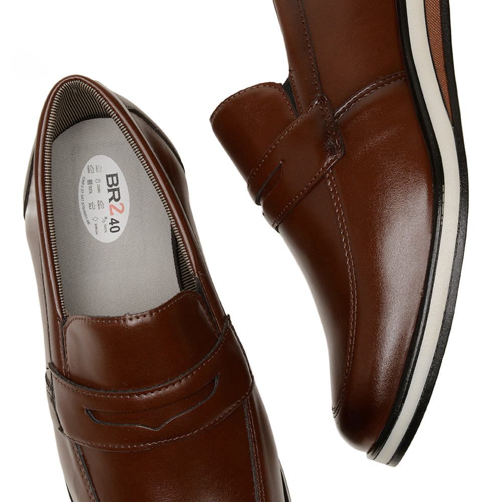 Sapato Social Masculino em Couro Sintético Conforto Elegante Casual