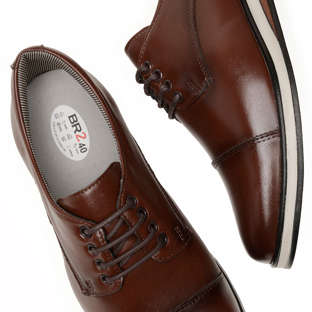 Sapato Social Masculino em Couro Sintético Conforto Elegante Casual Com amarração