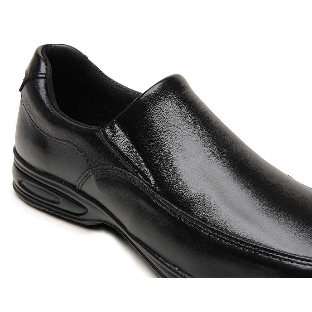 Sapato Social Masculino De Couro Preto Solado Elegância e Conforto Amortecedor