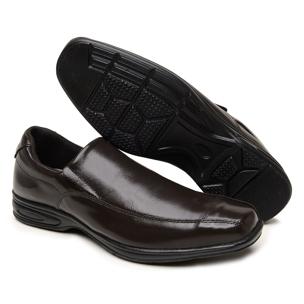 Sapato Social Masculino De Couro Preto Solado Elegância e Conforto Amortecedor