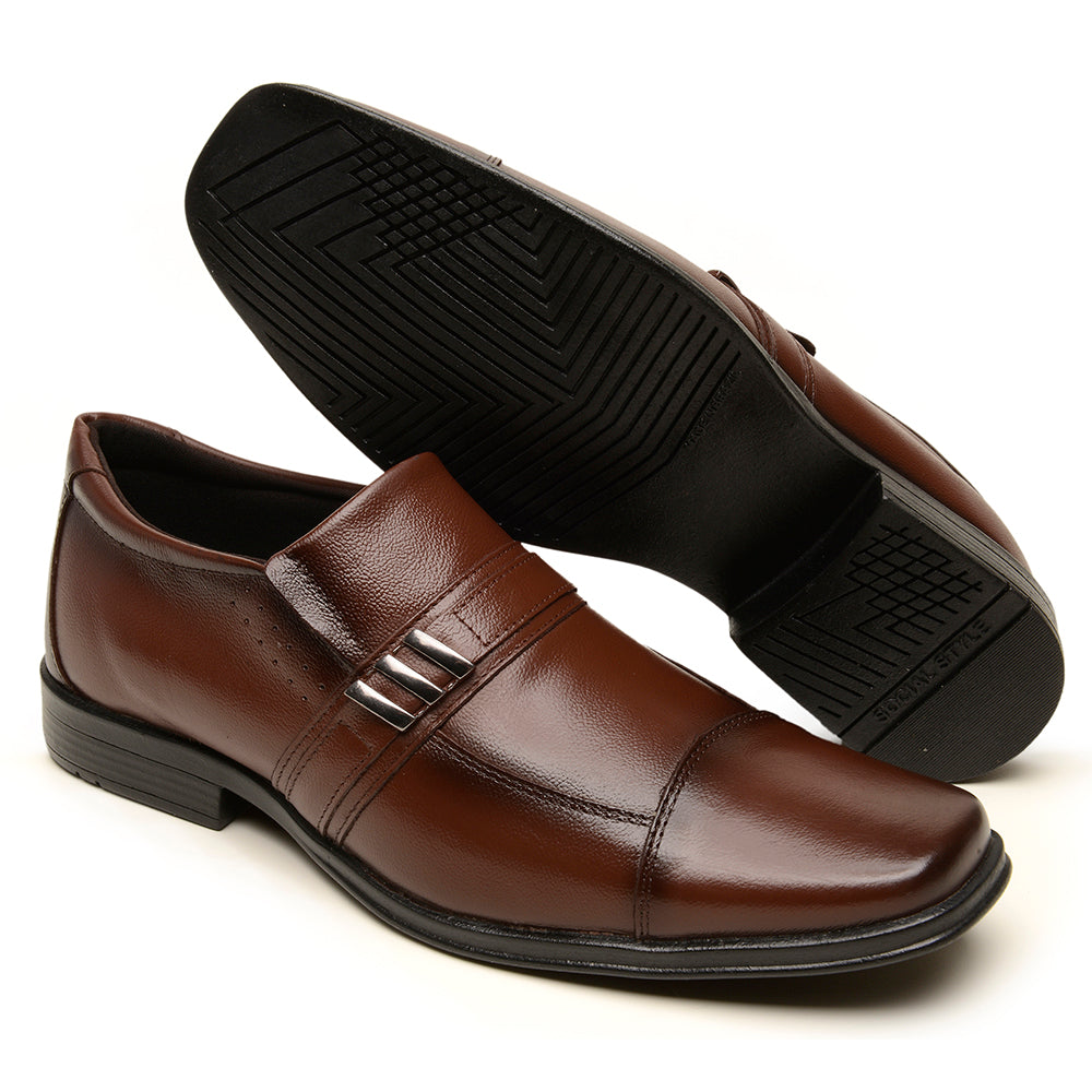 Sapato Social Masculino Couro Conforto Elegante Casual ou Formal