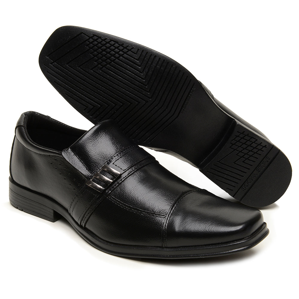 Sapato Social Masculino Couro Conforto Elegante Casual ou Formal