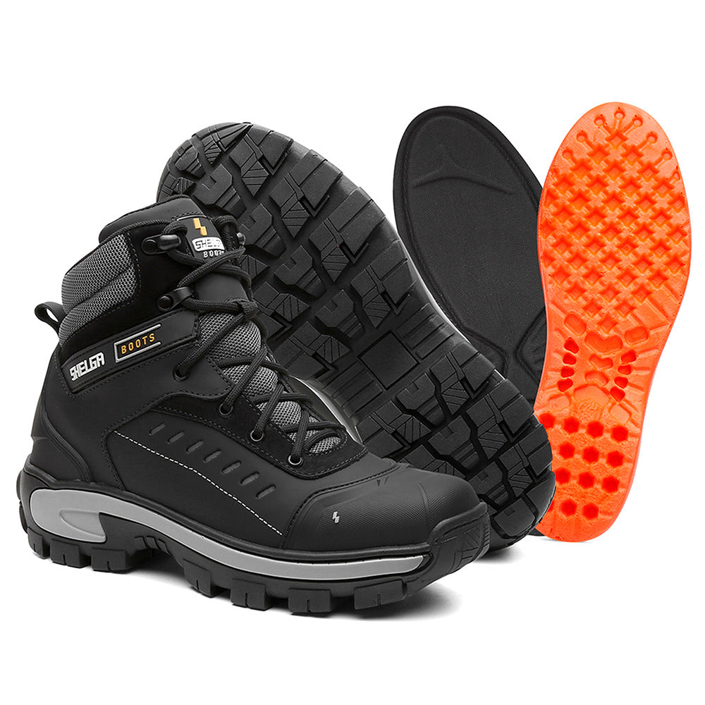 Coturno Bota Masculino Shelga Segurança 1003 Couro