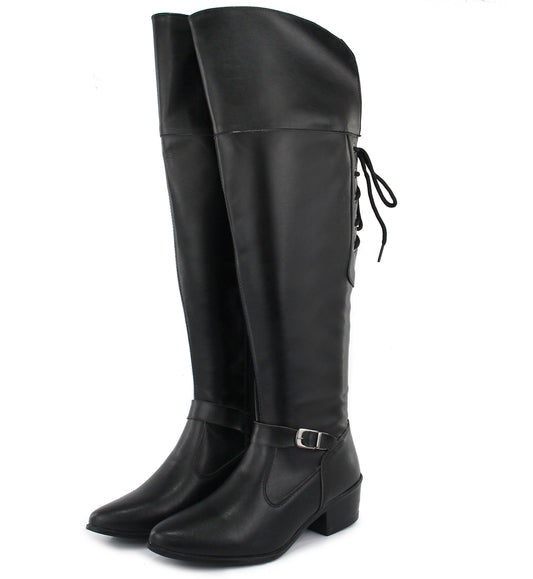Bota Over The Knee Grace Feminina Cano Longo Acima Do Joelho Montaria Panturrilha Grossa