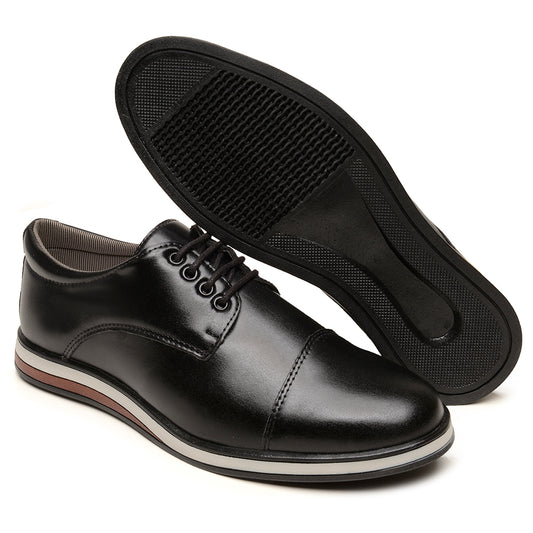 Sapato Social Masculino em Couro Sintético Conforto Elegante Casual Com amarração