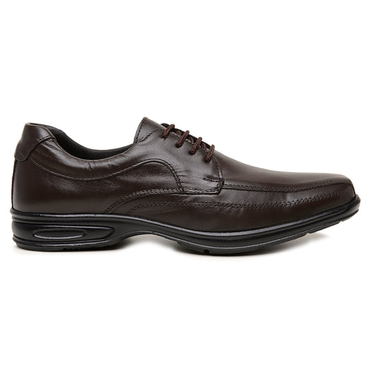 Sapato Social Masculino De Couro Preto Solado Elegância e Conforto Amortecedor Com Cadarço